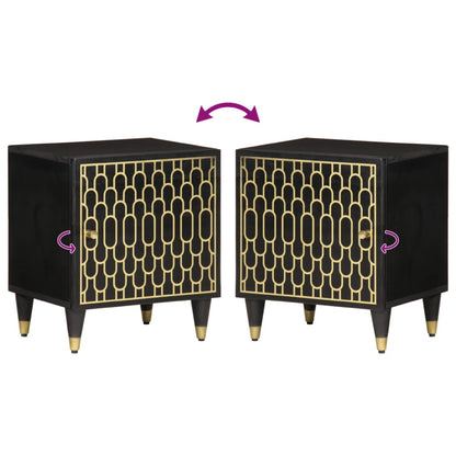 Nachttische 2 Stk. 40x33x46 cm Massivholz Mango