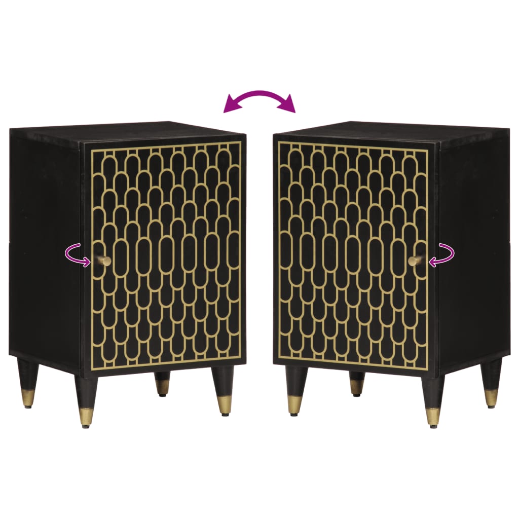 Badschrank 38x33x58 cm Massivholz Mango