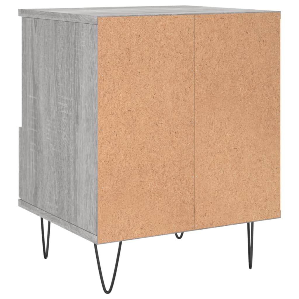 Nachttische 2 Stk. Grau Sonoma 40x35x50 cm Holzwerkstoff