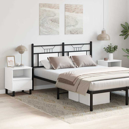 Nachttische 2 Stk. Weiß 40x35x50 cm Holzwerkstoff