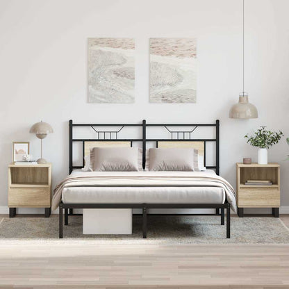 Nachttische 2 Stk. Sonoma-Eiche 40x35x50 cm Holzwerkstoff