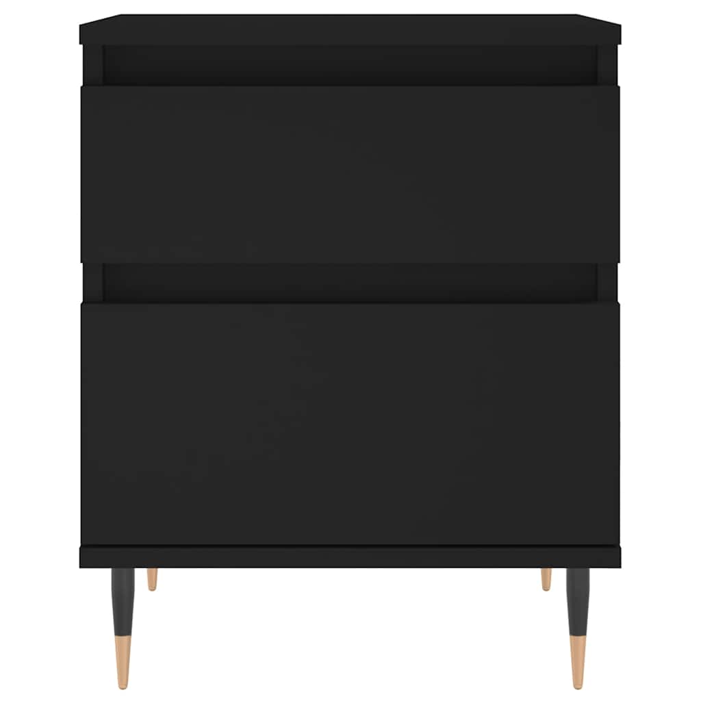 Nachttische 2 Stk. Schwarz 40x35x50 cm Holzwerkstoff