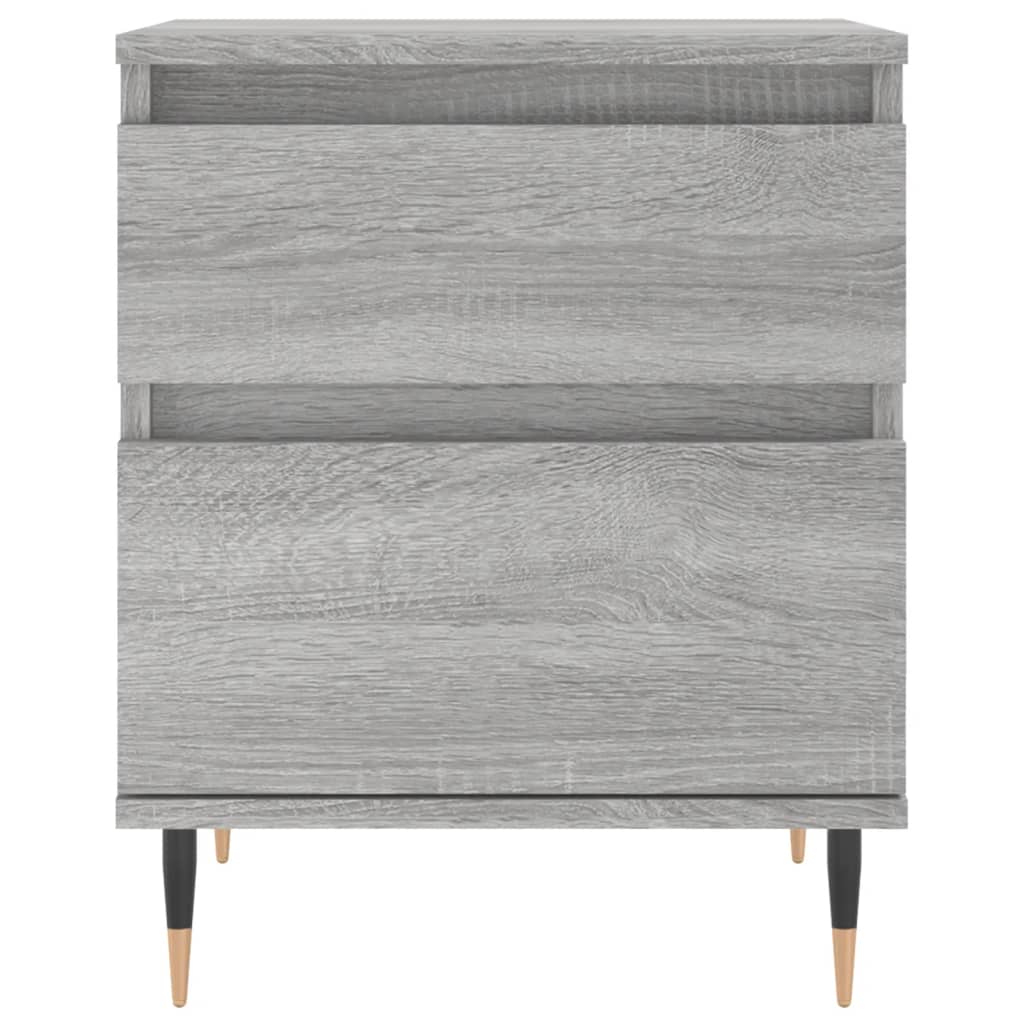 Nachttische 2 Stk. Grau Sonoma 40x35x50 cm Holzwerkstoff