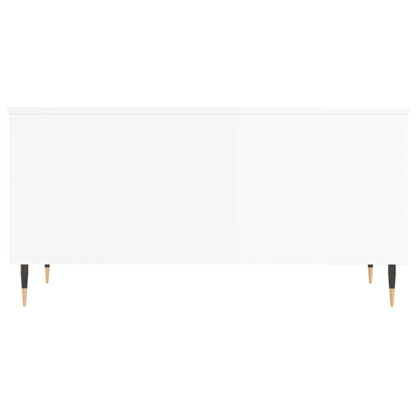 Couchtisch Hochglanz-Weiß 90x44,5x45 cm Holzwerkstoff