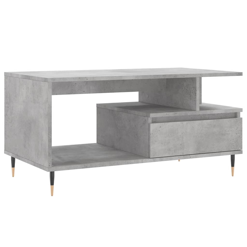Couchtisch Betongrau 90x49x45 cm Holzwerkstoff