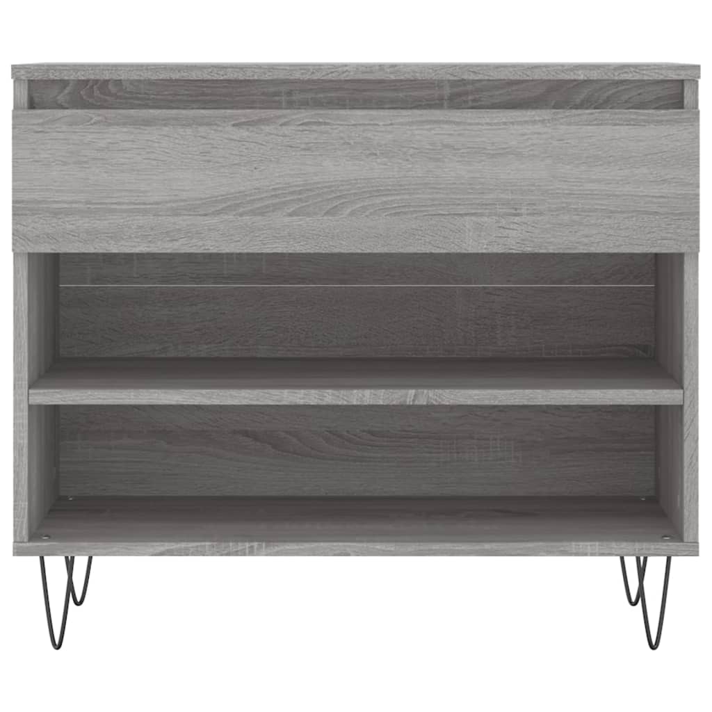 Schuhregal Grau Sonoma 70x36x60 cm Holzwerkstoff