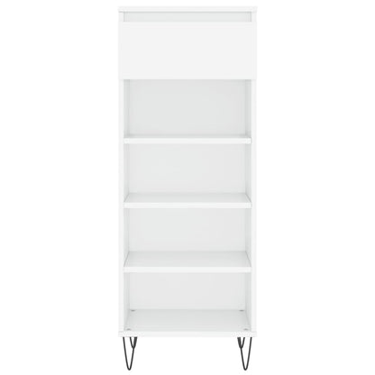 Schuhschrank Hochglanz-Weiß 40x36x105 cm Holzwerkstoff