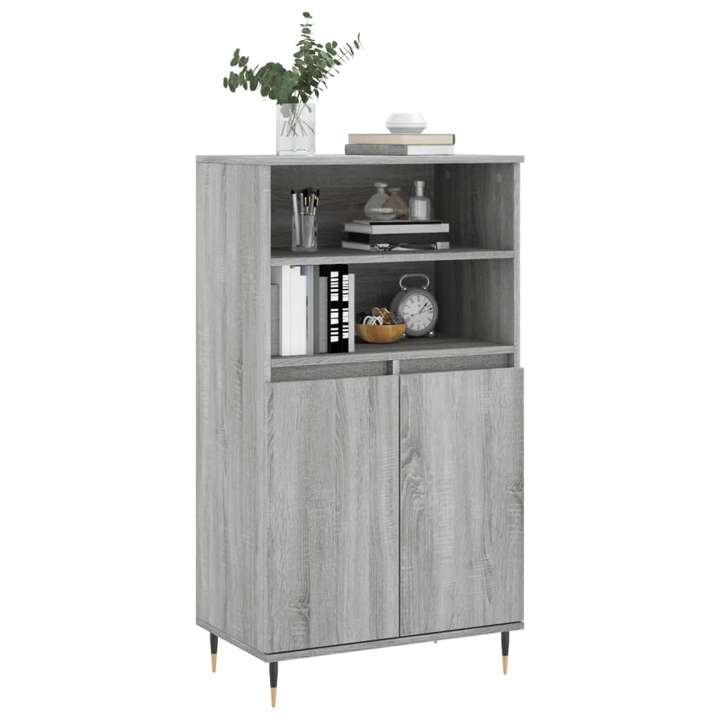 Highboard Grau Sonoma 60x36x110 cm Holzwerkstoff