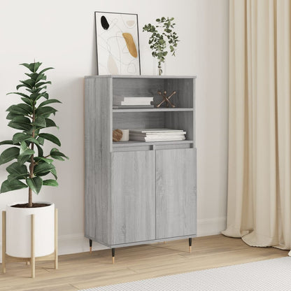 Highboard Grau Sonoma 60x36x110 cm Holzwerkstoff