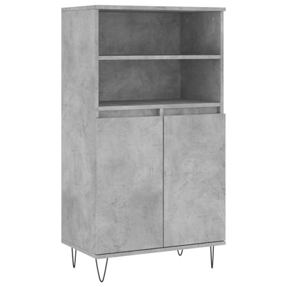 Highboard Betongrau 60x36x110 cm Holzwerkstoff