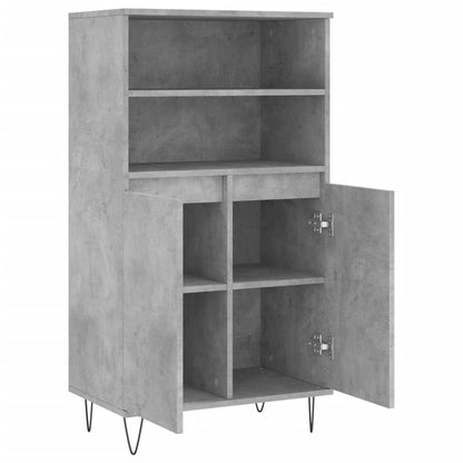 Highboard Betongrau 60x36x110 cm Holzwerkstoff