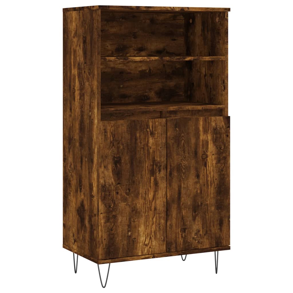 Highboard Räuchereiche 60x36x110 cm Holzwerkstoff