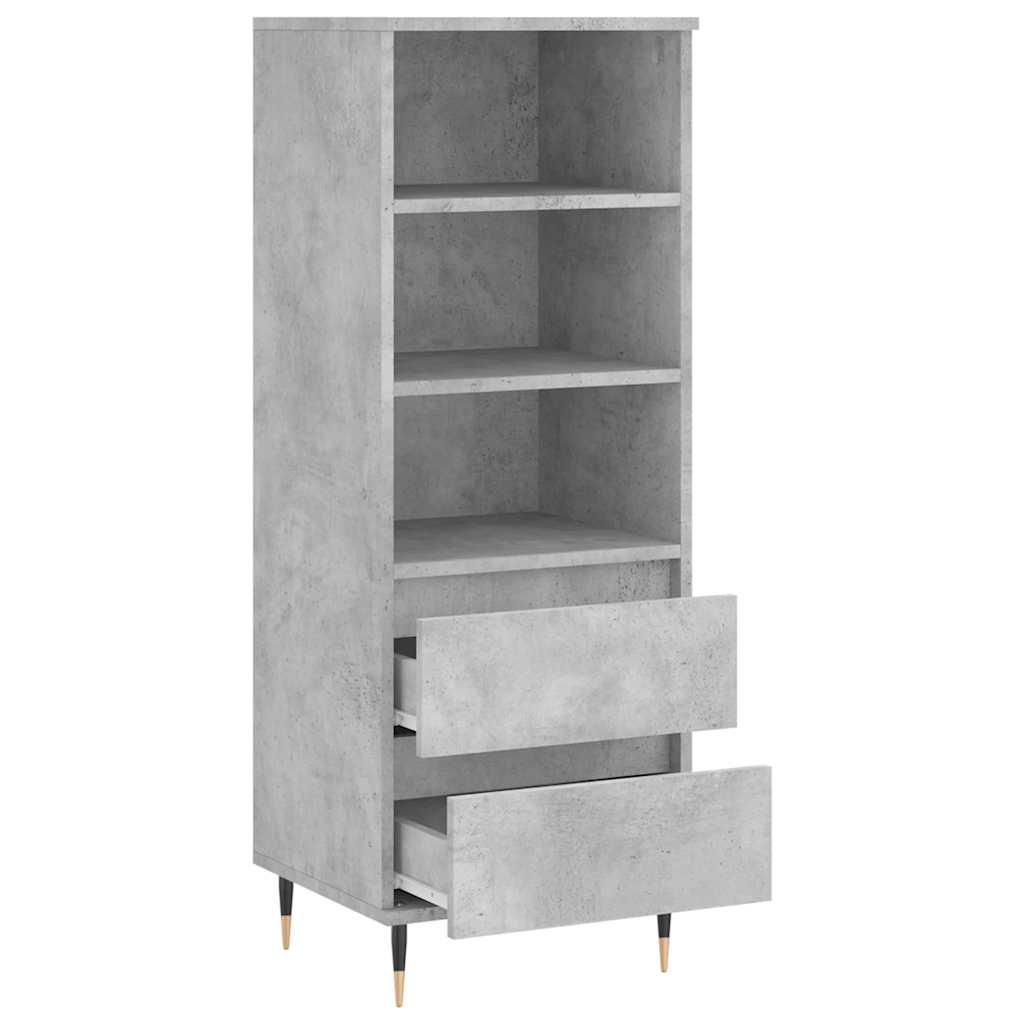 Highboard Betongrau 40x36x110 cm Holzwerkstoff