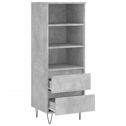 Highboard Betongrau 40x36x110 cm Holzwerkstoff
