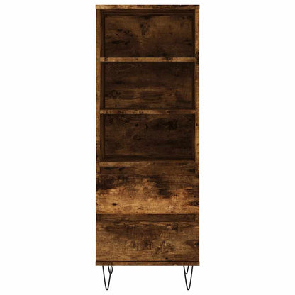 Highboard Räuchereiche 40x36x110 cm Holzwerkstoff