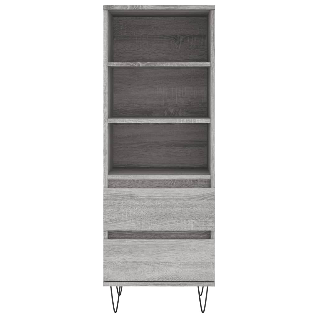 Highboard Grau Sonoma 40x36x110 cm Holzwerkstoff