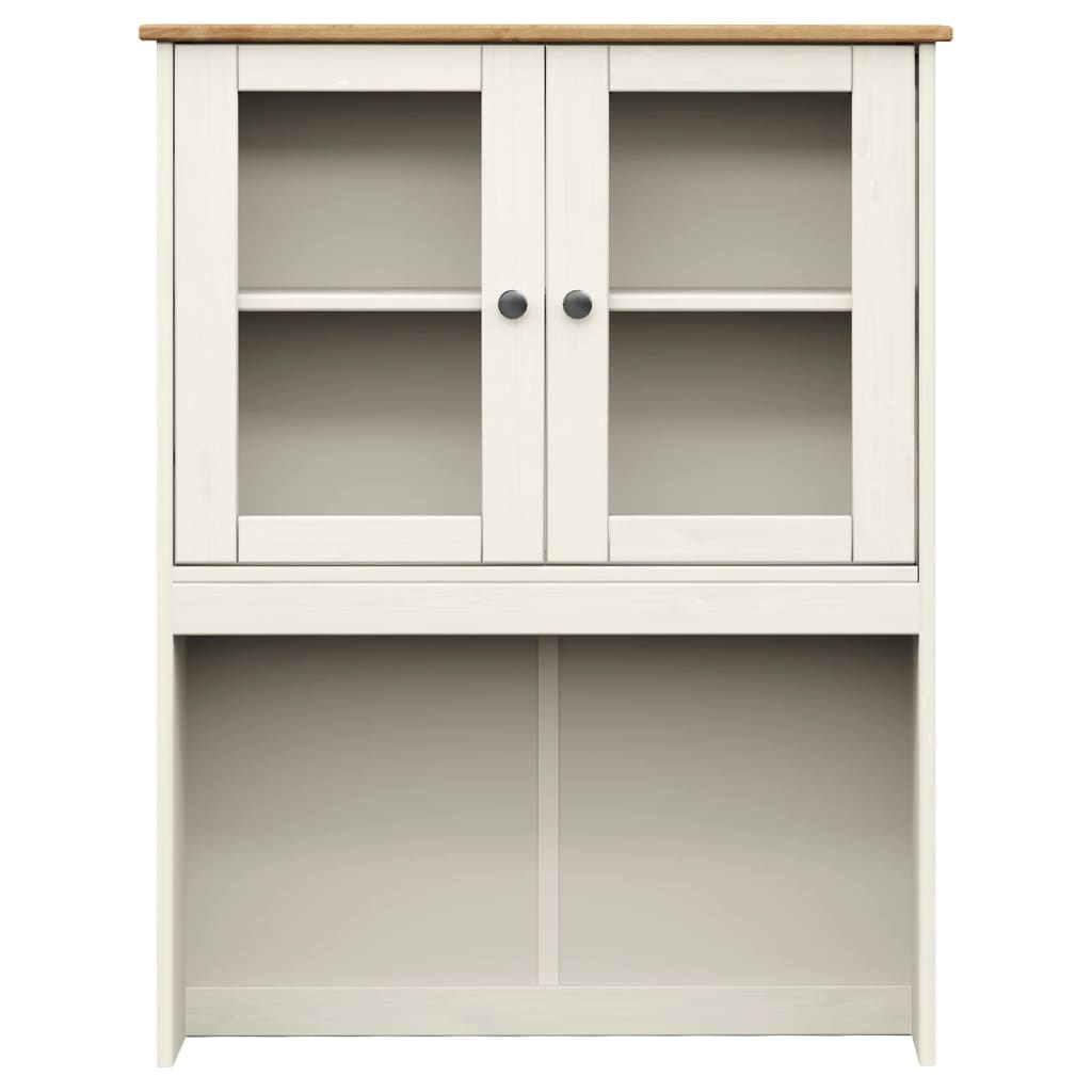 Highboard VIGO Weiß 80x40x176 cm Massivholz Kiefer