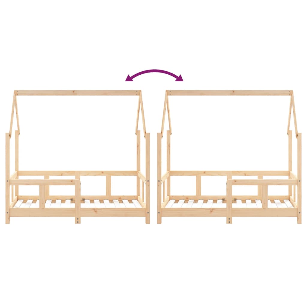 Kinderbett 70x140 cm Massivholz Kiefer