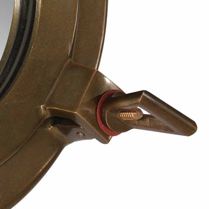 Bullaugen-Spiegel Wandmontage Ø30 cm Aluminium und Glas