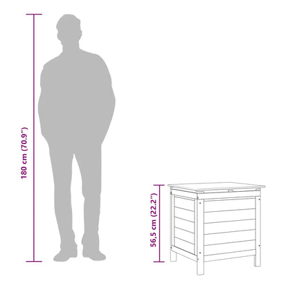 Gartentruhe Braun 50x49x56,5 cm Massivholz Tanne