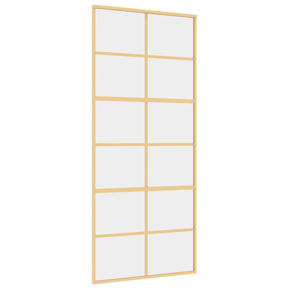 Schiebetür Golden 90x205 cm ESG-Klarglas und Aluminium