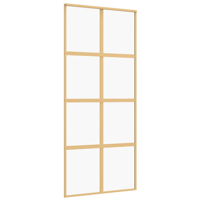 Schiebetür Golden 90x205 cm ESG-Klarglas und Aluminium