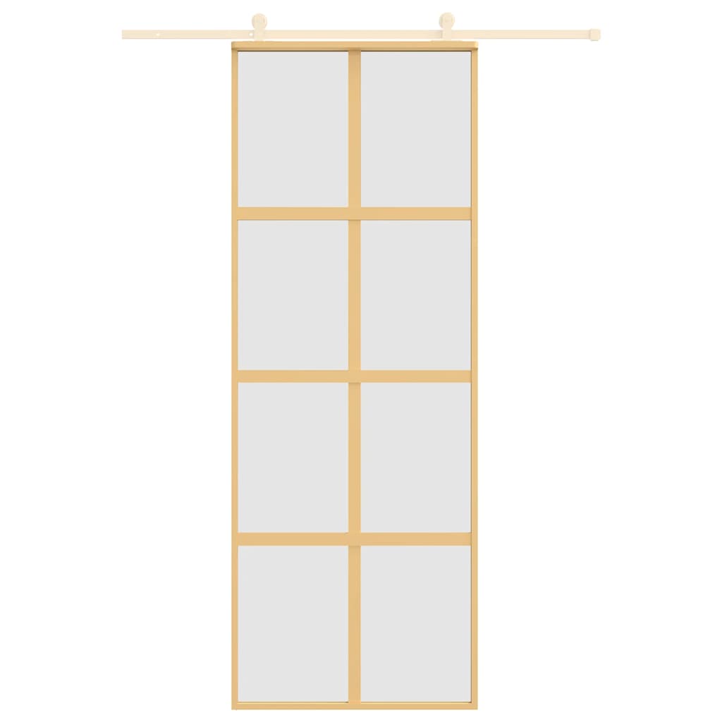 Schiebetür Golden 76x205 cm Matt ESG-Glas und Aluminium