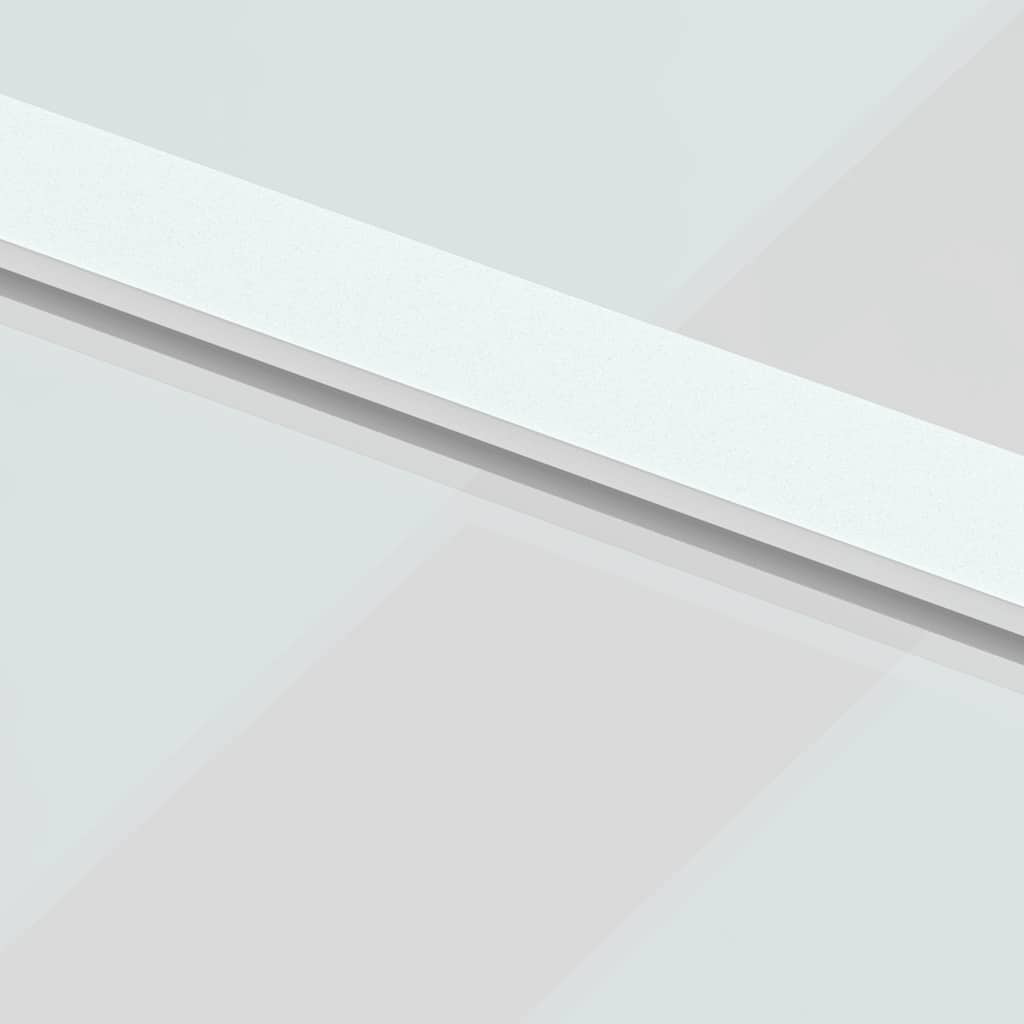 Schiebetür Weiß 102,5x205 cm Hartglas und Aluminium