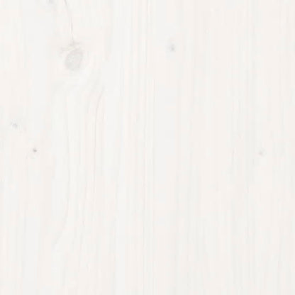 Gartentruhe Weiß 76x42,5x54 cm Massivholz Kiefer