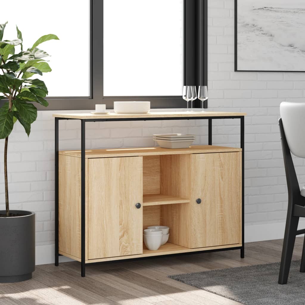 Sideboard Sonoma-Eiche 100 x 35 x 80 cm Holzwerkstoff