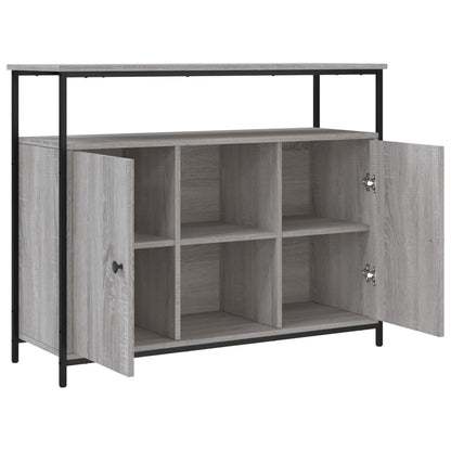 Sideboard Grau Sonoma 100x35x80 cm Holzwerkstoff