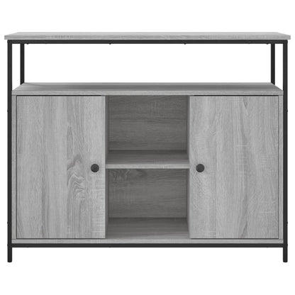 Sideboard Grau Sonoma 100x35x80 cm Holzwerkstoff