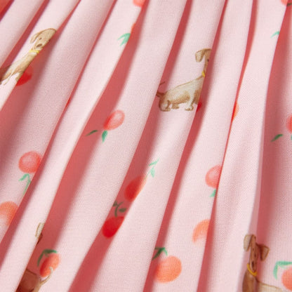 Kinder-Faltenrock Hellorange 140