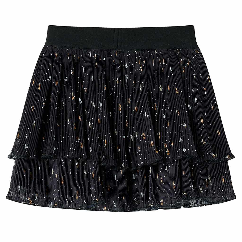 Kinder-Stufenrock mit Rüschen Schwarz 104