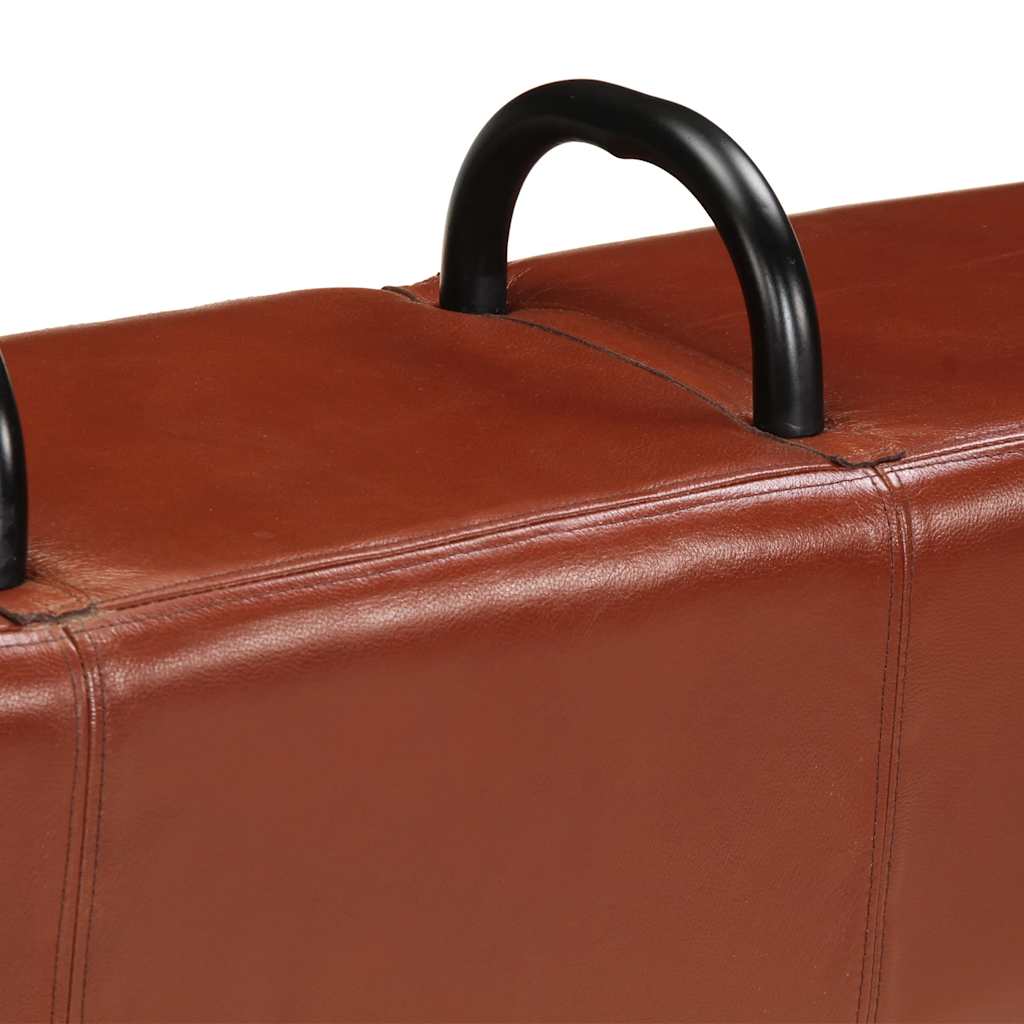 Bank Turnbock-Design Braun 110 cm Echtleder