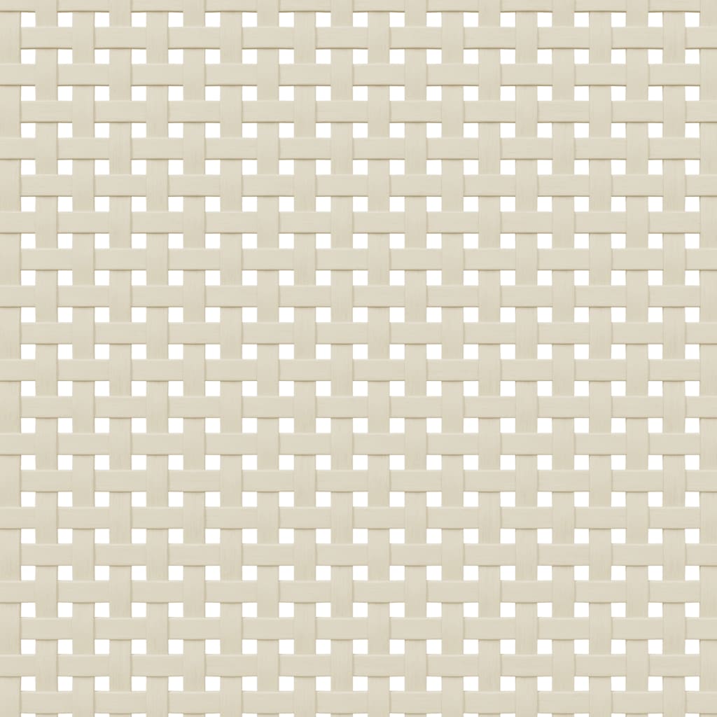 Highboard SENJA Rattan-Optik Weiß 90x40x112 cm Kiefernholz