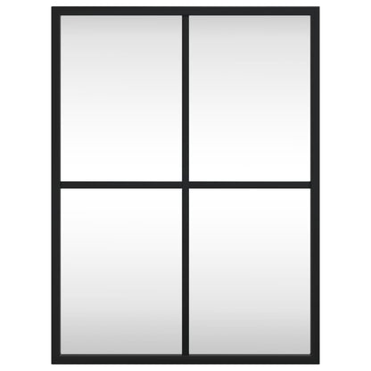 Wandspiegel Schwarz 30x40 cm Rechteckig Eisen