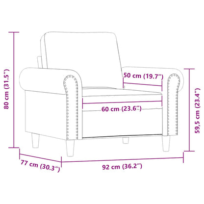 Sessel Weinrot 60 cm Kunstleder