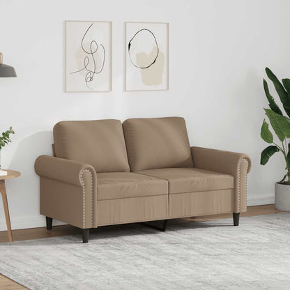 2-Sitzer-Sofa Cappuccino-Braun 120 cm Kunstleder
