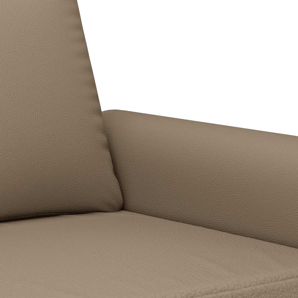 2-Sitzer-Sofa Cappuccino-Braun 140 cm Kunstleder