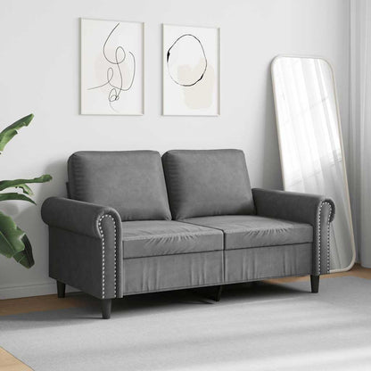 2-Sitzer-Sofa Dunkelgrau 120 cm Samt