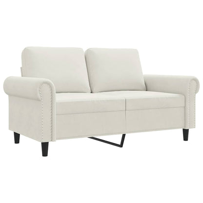 2-Sitzer-Sofa Creme 120 cm Samt