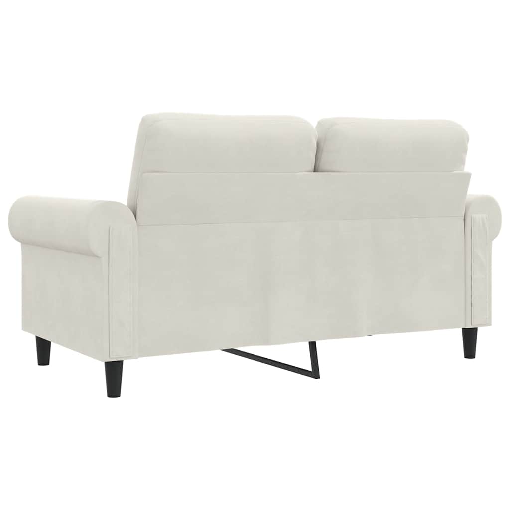 2-Sitzer-Sofa Creme 120 cm Samt