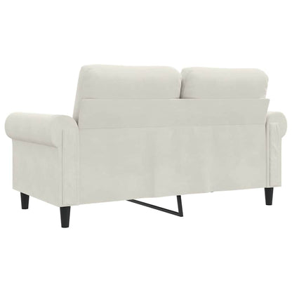 2-Sitzer-Sofa Creme 120 cm Samt