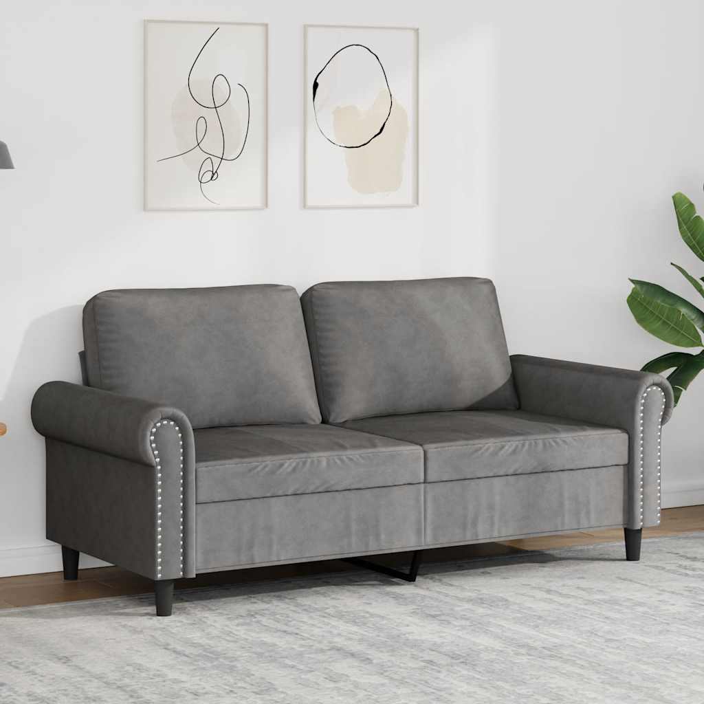 3-Sitzer-Sofa Dunkelgrau 180 cm Samt