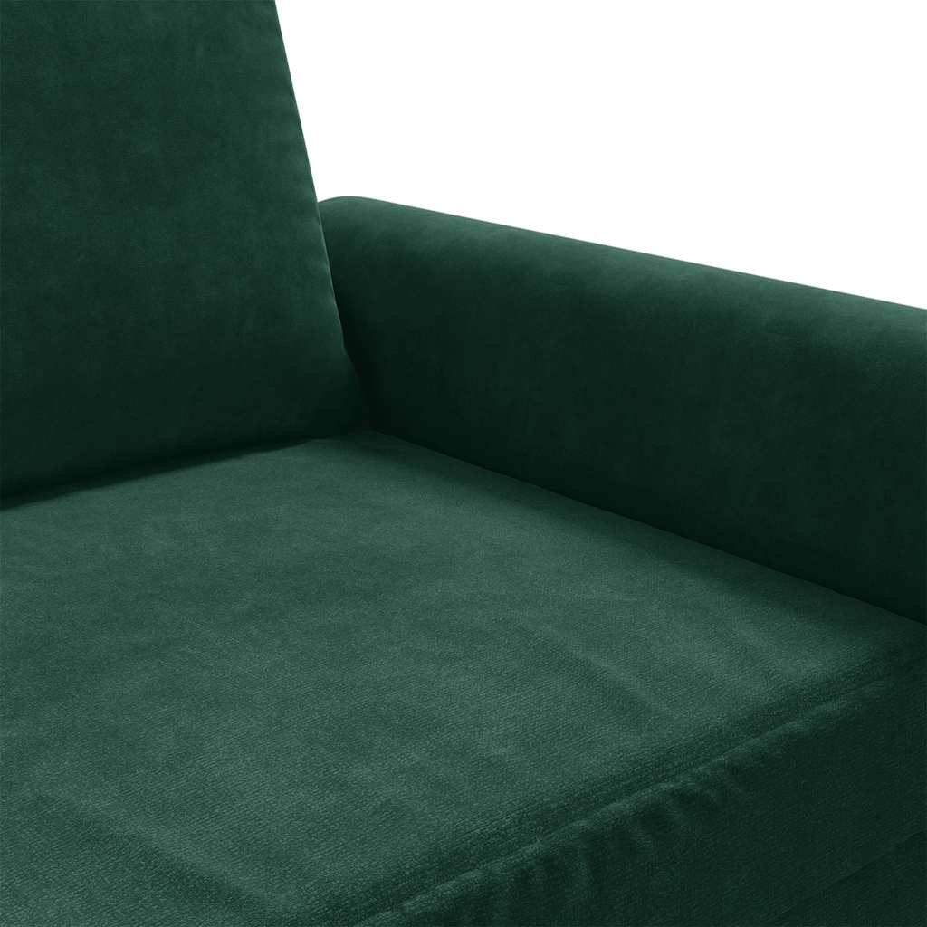 3-Sitzer-Sofa Dunkelgrün 180 cm Samt