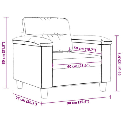 Sessel Creme 60 cm Mikrofasergewebe