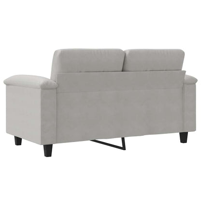2-Sitzer-Sofa Hellgrau 120 cm Mikrofasergewebe