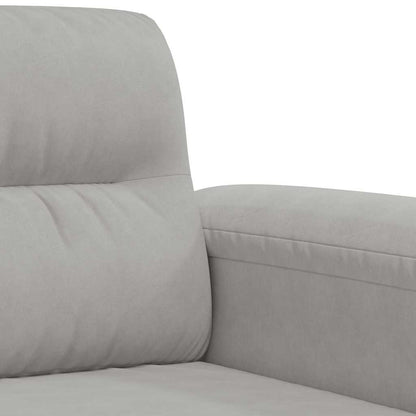2-Sitzer-Sofa Hellgrau 120 cm Mikrofasergewebe
