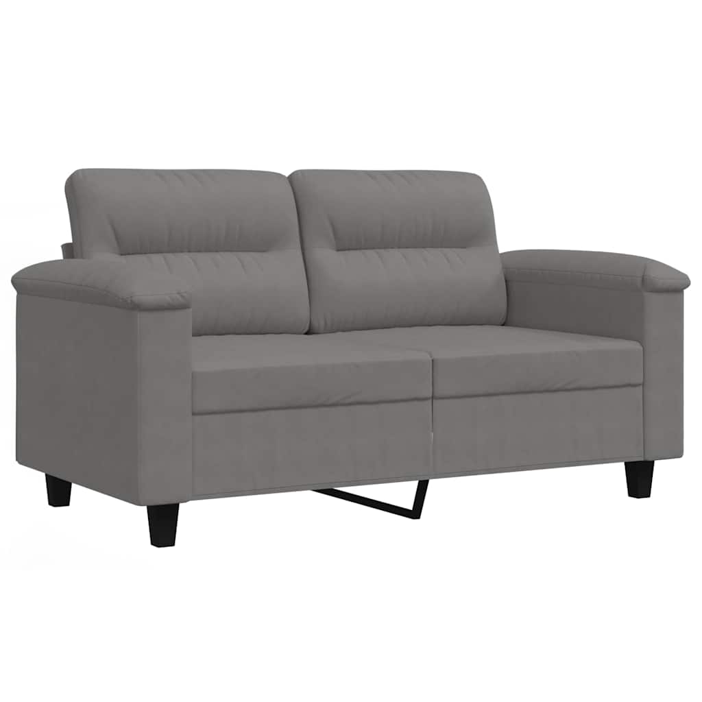 2-Sitzer-Sofa Dunkelgrau 120 cm Mikrofasergewebe